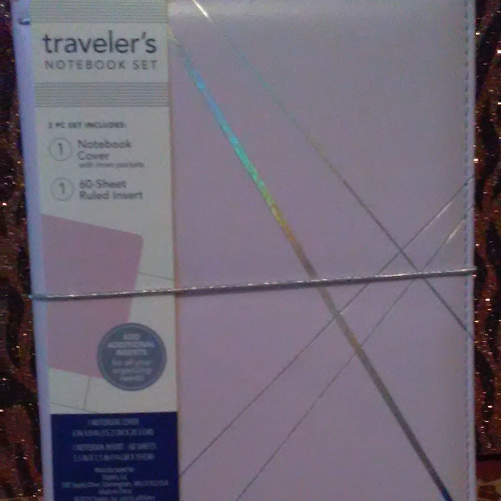 Travelers Notebook 2pc Set- Lilac purple/silver